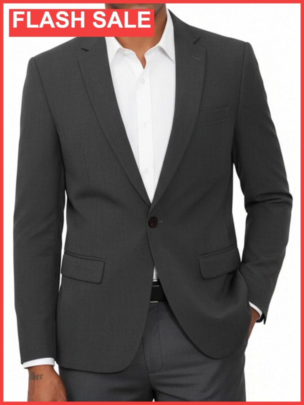 Men's Regular Fit One Button Blazer Sport Coat Business Casual Suit Jacket